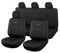 Seat Covers for HYUNDAI KONA ACTIVE, ELITE, HIGHLANDER, N-LINE, N-LINE PREMIUM, 08/2017 - ON SHARKSKIN BLACK