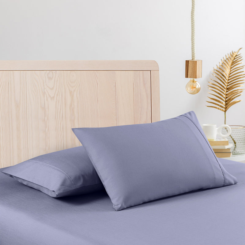 Casa Decor 2000 Thread Count Bamboo Cooling Sheet Set Ultra Soft Bedding - Double - Lilac Grey