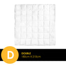 Royal Comfort Bamboo Blend Quilt 250GSM Luxury  Duvet 100% Cotton Cover - Double - White