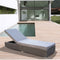 Arcadia Furniture Outdoor 3 Piece Sunlounge Set Rattan Garden Day Bed Lounger - Oatmeal and Grey