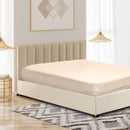 Royal Comfort 1200 Thread Count Fitted Sheet Cotton Blend Ultra Soft Bedding - Queen - Ivory