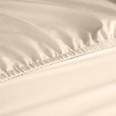 Royal Comfort 1200 Thread Count Fitted Sheet Cotton Blend Ultra Soft Bedding - Queen - Ivory