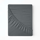 Royal Comfort 1200 Thread Count Fitted Sheet Cotton Blend Ultra Soft Bedding - Queen - Dark Grey