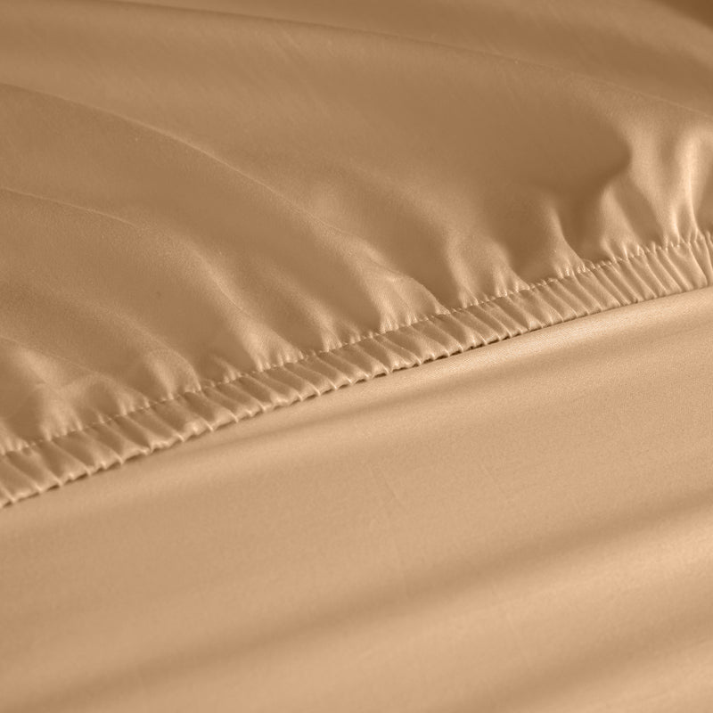 Royal Comfort 1000 Thread Count Fitted Sheet Cotton Blend Ultra Soft Bedding - Queen - Linen