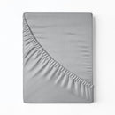 Royal Comfort 1000 Thread Count Fitted Sheet Cotton Blend Ultra Soft Bedding - Queen - Light Grey