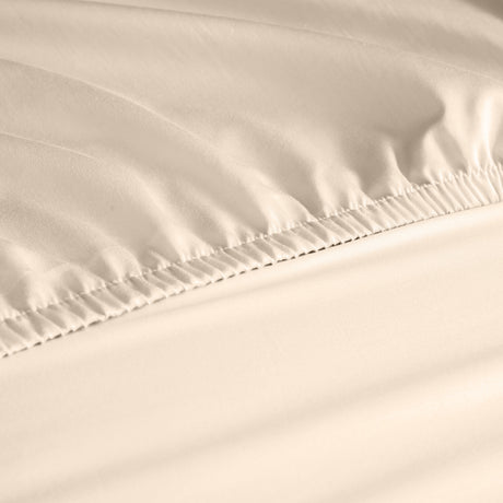 Royal Comfort 1000 Thread Count Fitted Sheet Cotton Blend Ultra Soft Bedding - King - Ivory