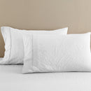 Royal Comfort Flax Linen Blend Sheet Set Bedding Luxury Breathable Ultra Soft - Queen - White