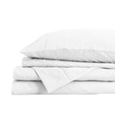 Royal Comfort Flax Linen Blend Sheet Set Bedding Luxury Breathable Ultra Soft - Queen - White