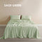 Royal Comfort Flax Linen Blend Sheet Set Bedding Luxury Breathable Ultra Soft - Queen - Sage Green