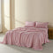 Royal Comfort Flax Linen Blend Sheet Set Bedding Luxury Breathable Ultra Soft - Queen - Mauve