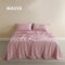 Royal Comfort Flax Linen Blend Sheet Set Bedding Luxury Breathable Ultra Soft - Queen - Mauve