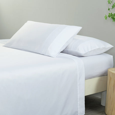 Royal Comfort 600 Thread Count Cooling Ultra Soft Tencel Eucalyptus Sheet Set - Queen - White