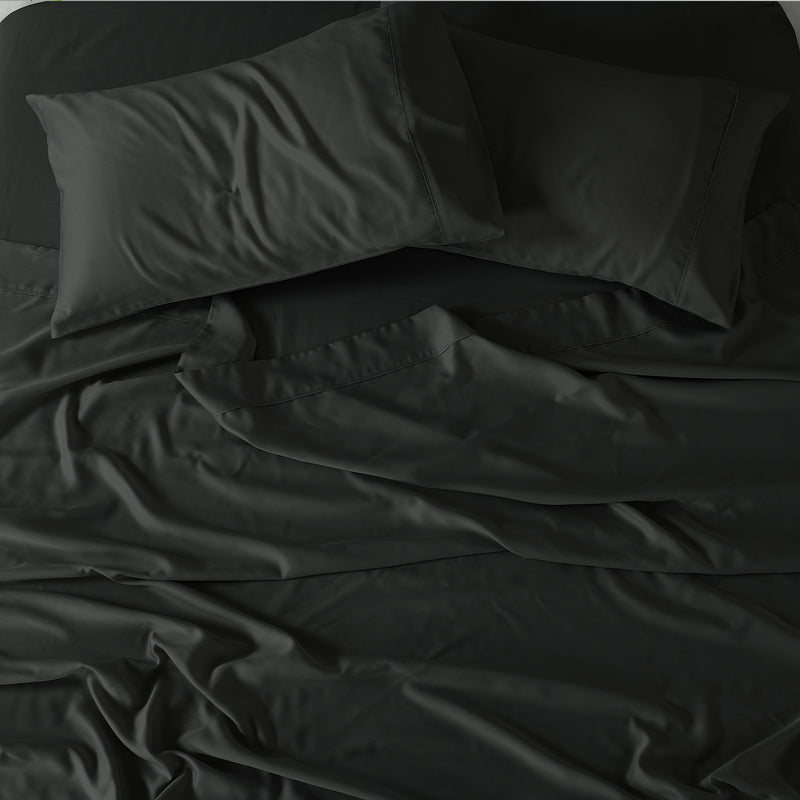 Royal Comfort 600 Thread Count Cooling Ultra Soft Tencel Eucalyptus Sheet Set - Queen - Graphite