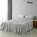 Royal Comfort 100% Jersey Cotton 4 Piece Sheet Set - Queen - Grey Marle