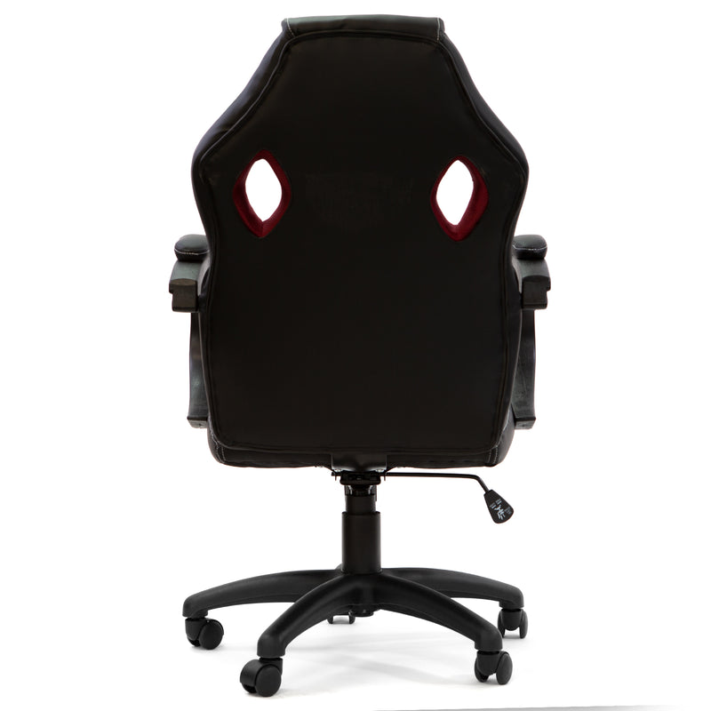 Milano Adjustable Ergonomic Racing Chair Computer Executive Chair Red Black