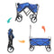 Havana Outdoors Collapsible Beach Trolley Garden Cart Foldable Picnic Navy