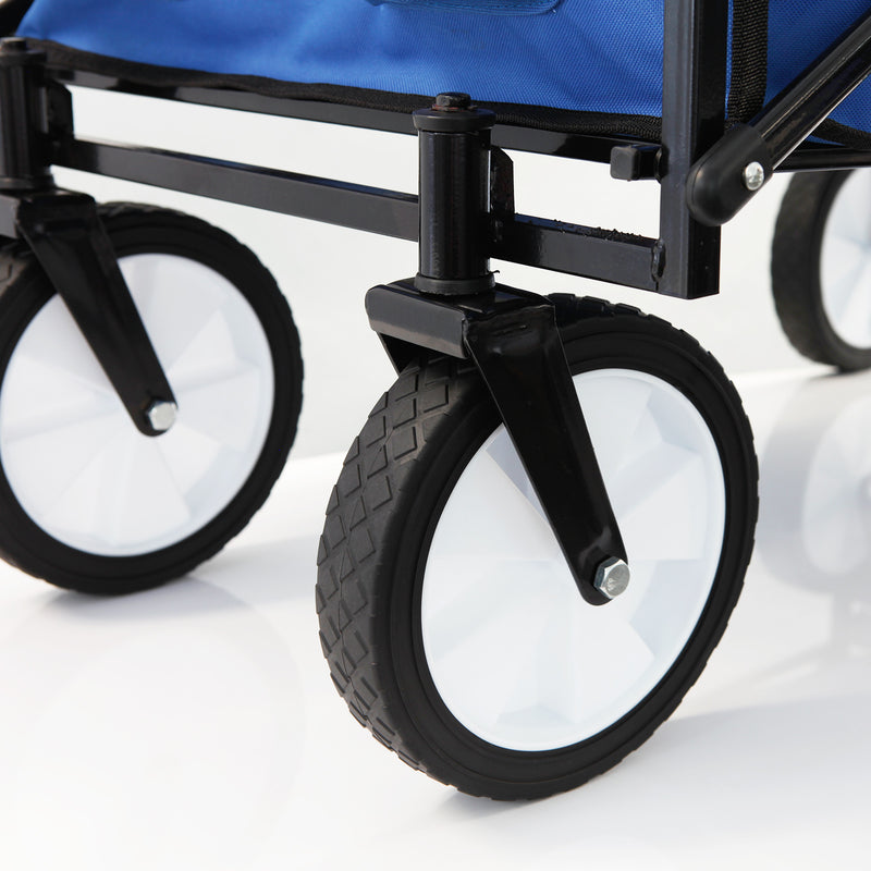 Havana Outdoors Collapsible Beach Trolley Garden Cart Foldable Picnic Navy