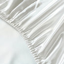 Royal Comfort Satin Sheet Set 3 Piece Fitted Sheet Pillowcase Soft  - Queen - Silver