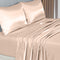 Royal Comfort Satin Sheet Set 4 Piece Fitted Flat Sheet Pillowcases  - Queen - Champagne Pink