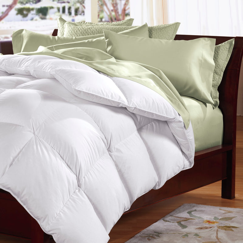 500GSM Soft Goose Feather Down Quilt Duvet  95% Feather 5% Down All-Seasons - Single - White