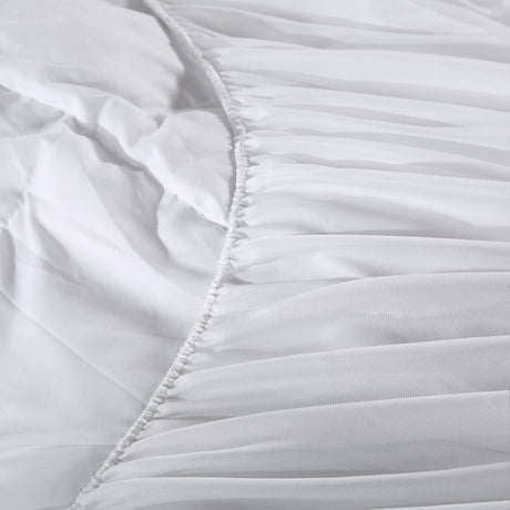 Royal Comfort 1000GSM Luxury Bamboo Fabric Gusset Mattress Pad Topper Cover - Queen - White