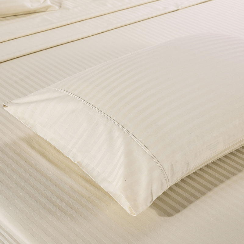 Kensington 1200 Thread Count 100% Egyptian Cotton Sheet Set Stripe Hotel Grade - Queen - Sand