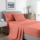 Royal Comfort 2000 Thread Count Bamboo Cooling Sheet Set Ultra Soft Bedding - Single - Peach