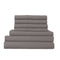 1500 Thread Count 6 Piece Combo And 2 Pack Duck Feather Down Pillows Bedding Set - King - Dusk Grey