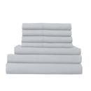 1500 Thread Count 6 Piece Combo And 2 Pack Duck Feather Down Pillows Bedding Set - King - Indigo