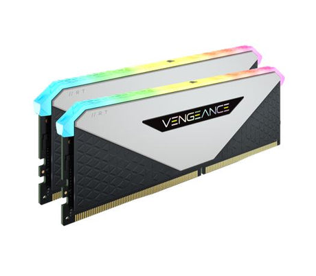 CORSAIR Vengeance RGB RT 32GB (2x16GB) DDR4 3200MHz C18 18-22-22-42 Heatspreader Desktop Gaming Memory White for AMD