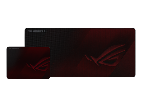 ASUS ROG SCABBARD II Gaming Mouse Pad, Medium 360x260mm + Extended 900x400mm Size, Water/Oil/Dust Respellent, Anti-Fray, Soft Cloth With Rubber Base