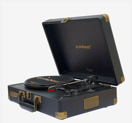 MBEAT Woodstock 2 Black Retro Turntable Player