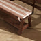 Outdoor Table & Bench Set with Cushions & Umbrella (Brown)