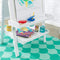 White Deluxe Wood Easel set for kids