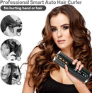 Portable Wireless Automatic Hair Curler for Travel with LED Temperature Display, Timer and USB Rechargeable (Black)