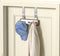 Wood Over The Door Rack Hanger Organiser with 3 Strong Steel Hooks