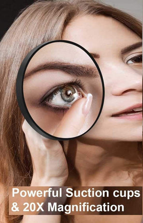 20X Magnifying Mirror and Eyebrow Tweezers Kit for Travel