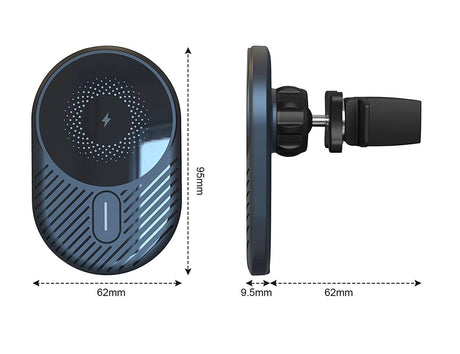 15W Wireless Car Charger Magnetic with QI Fast Charging compatible with all iPhone