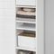 White Tall Bathroom Cabinet High Storage