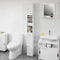 White Tall Bathroom Cabinet High Storage