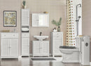 Wooden Bathroom Storage Cabinet, White