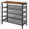 5-Tier Shoe Rack, Industrial Shoe Organizer Storage Bench