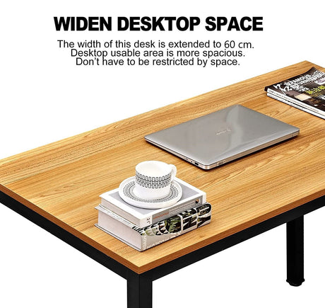 Sturdy and Heavy Duty Foldable Office Computer Desk (Teak, 100cm)