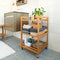 Bamboo Kitchen Trolley 3 Tier Storage Cart