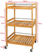 Bamboo Kitchen Trolley 3 Tier Storage Cart