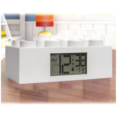 Lego Giant Brick Alarm Desk Clock White Novelty 7001026