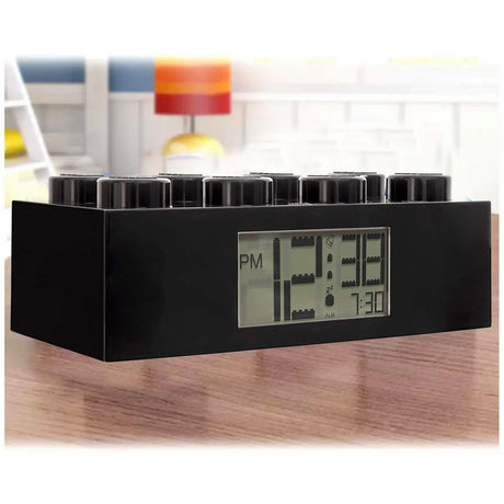 Lego Giant Brick Alarm Desk Clock Black Novelty 7001033