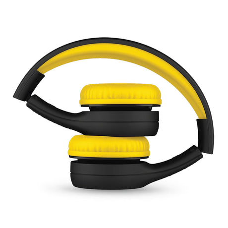 LilGadgets Connect + Childrens Kids Wired Headphones Black Yellow