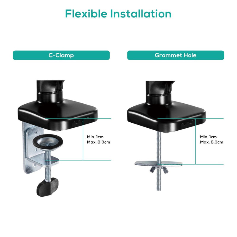 activiva ErgoLife Single Monitor Screen Steel Gas Spring Monitor Arm