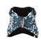 Floral Doggy Harness Saxony Blue 3XS